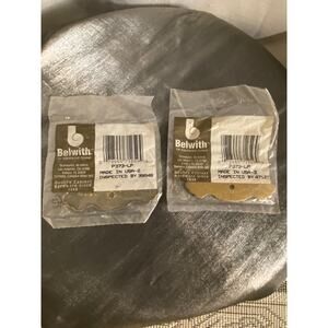 Set of 2 Belwith Decorative Brass Drawer Knob Back Plates 3 1/4 in X 1 in NEW